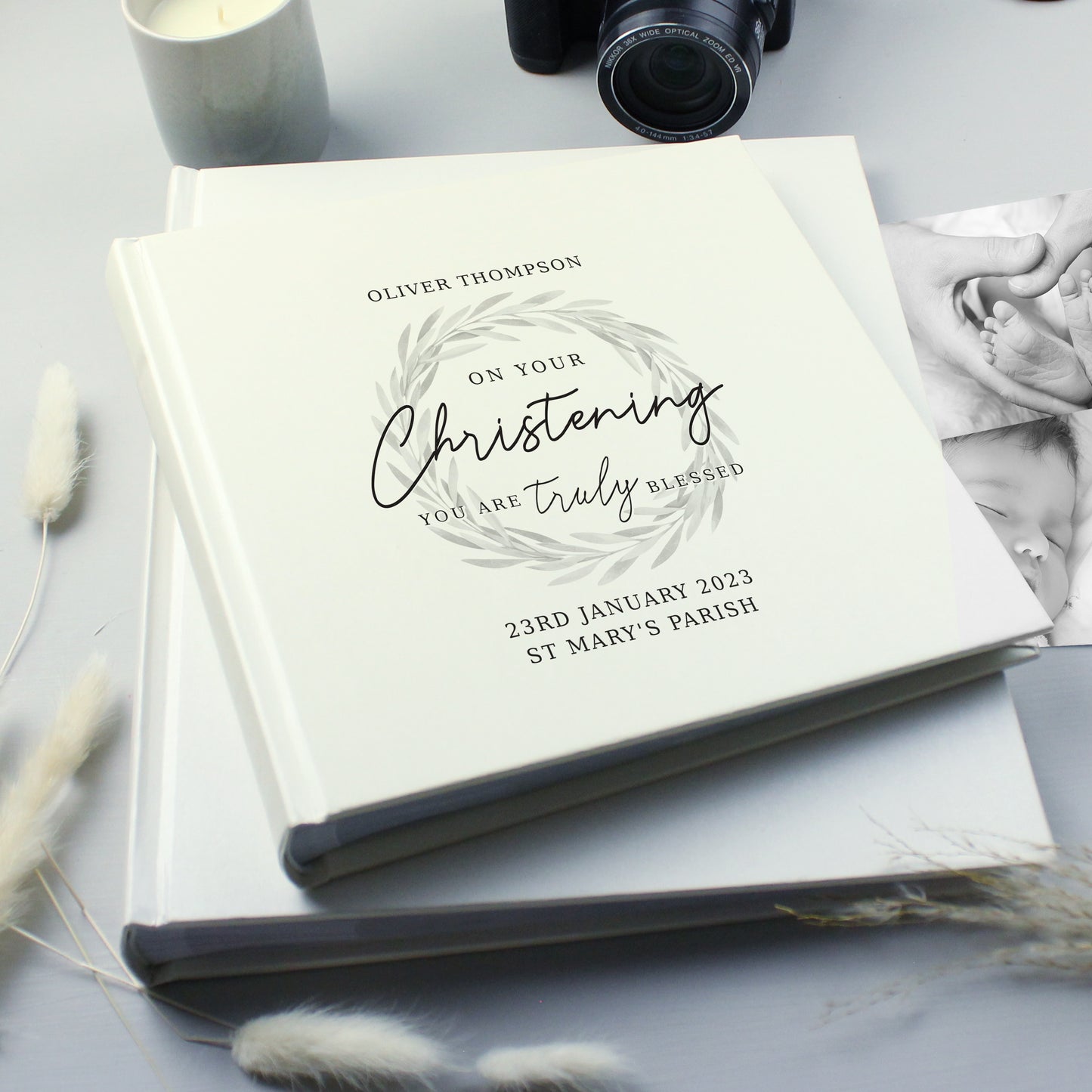 'Truly Blessed' Christening Square Photo Album