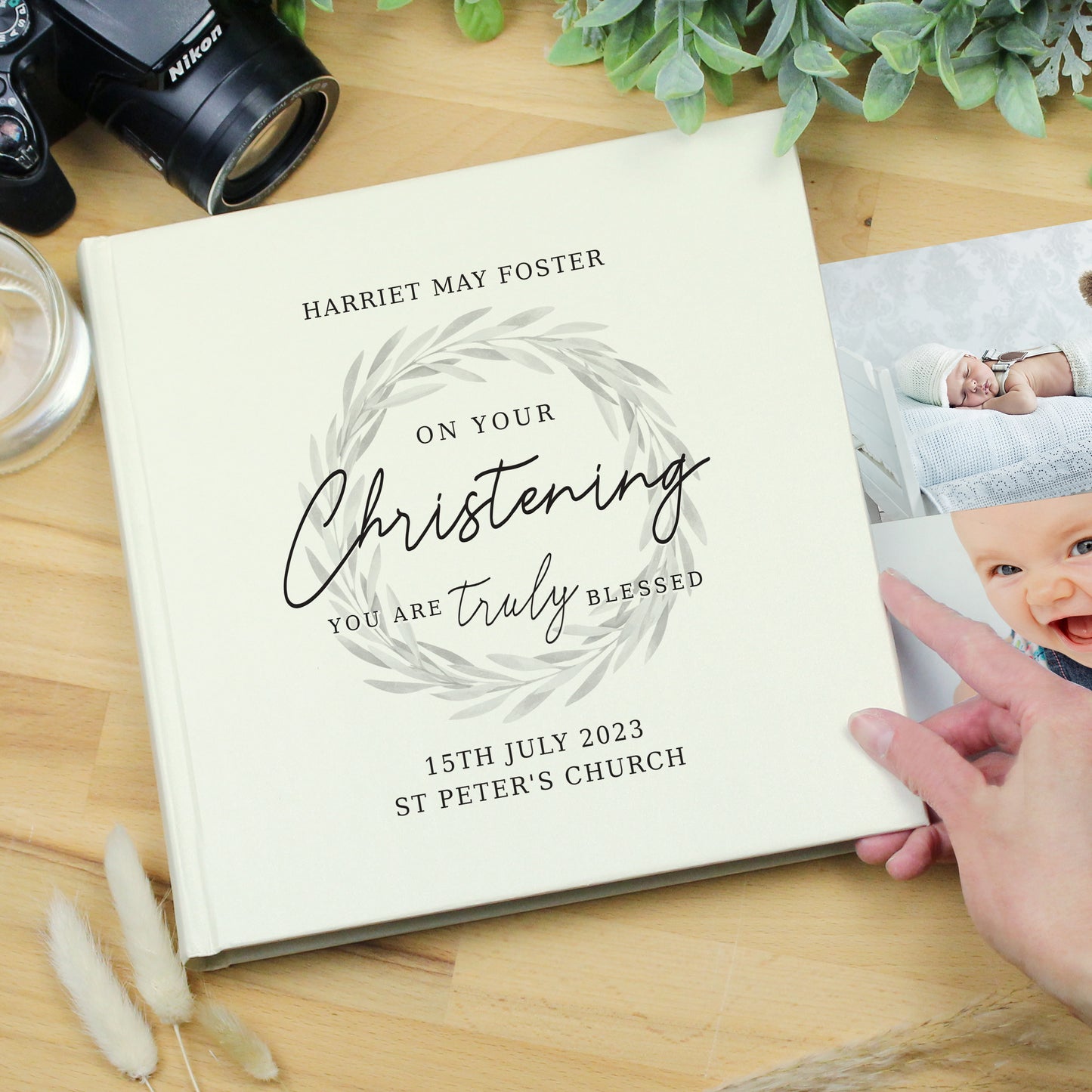 'Truly Blessed' Christening Square Photo Album