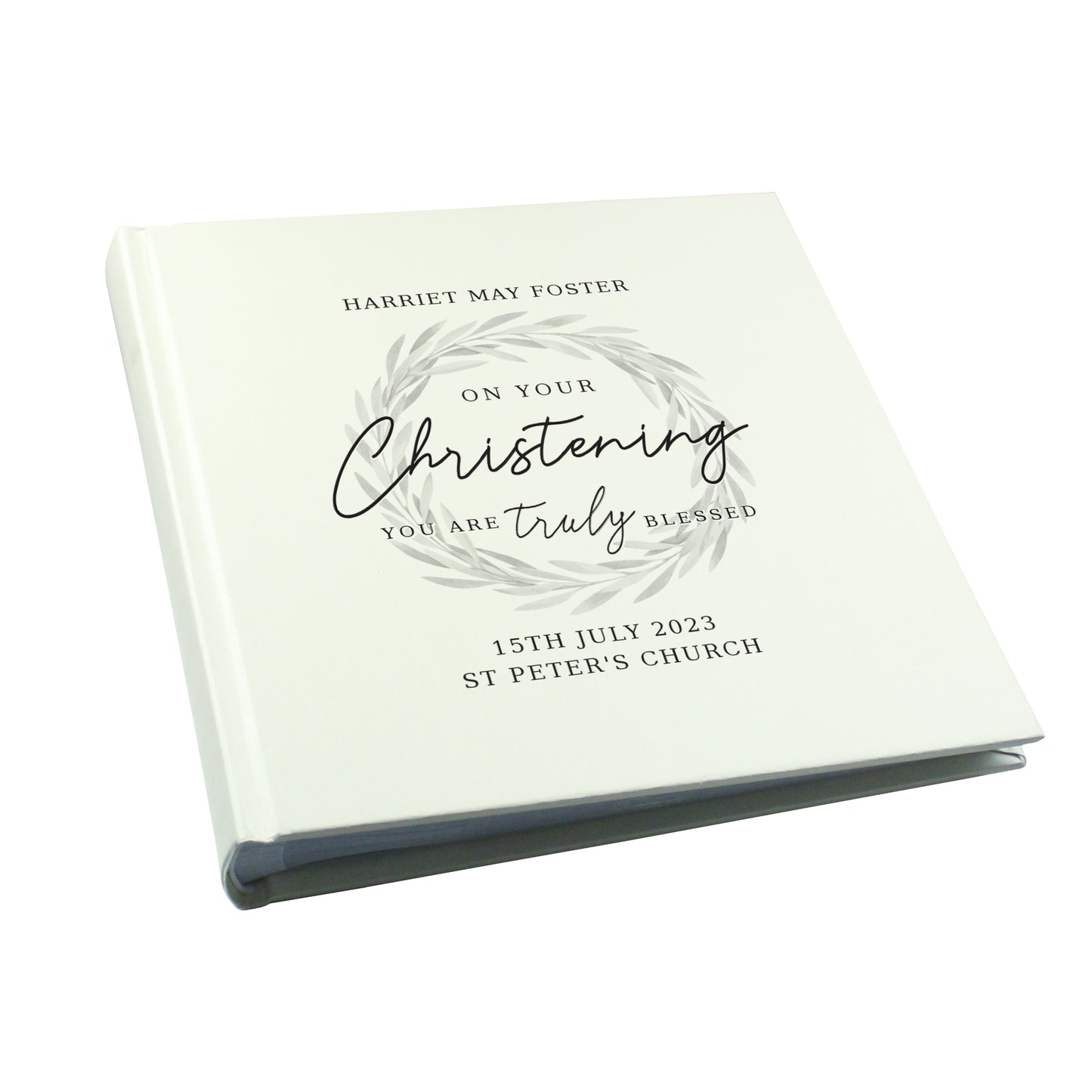 'Truly Blessed' Christening Square Photo Album