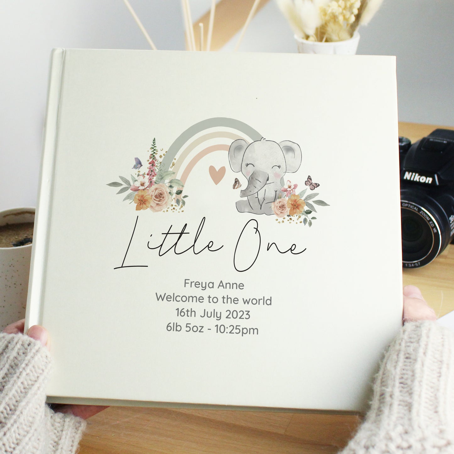 Floral Elephant Square Photo Album