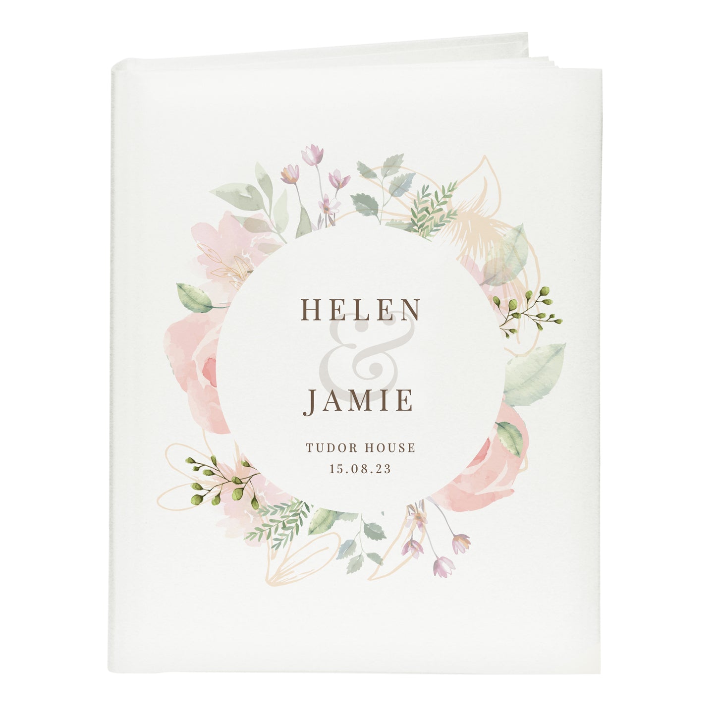 Floral Watercolour Satin Finish Traditional Photo Album