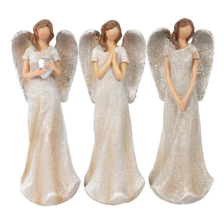 Glitter Angels Pray Love Heart