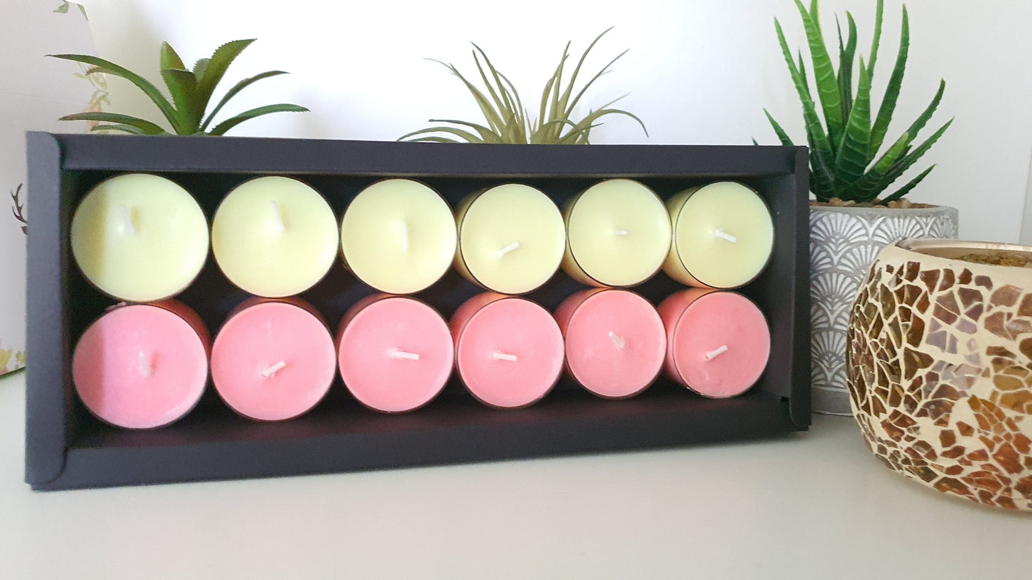 Fresh Tropical Oceans Away Scented Tea Light Candles 6 Hours- 18 Scents, 12, 24 Pack