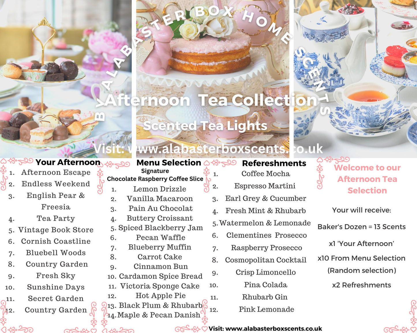 A Set of Scented Candles Bakery Set, Afternoon Tea Collection Bakery