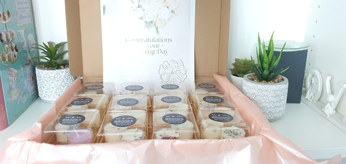 18 Personalised Wedding Candles Favours for Guests