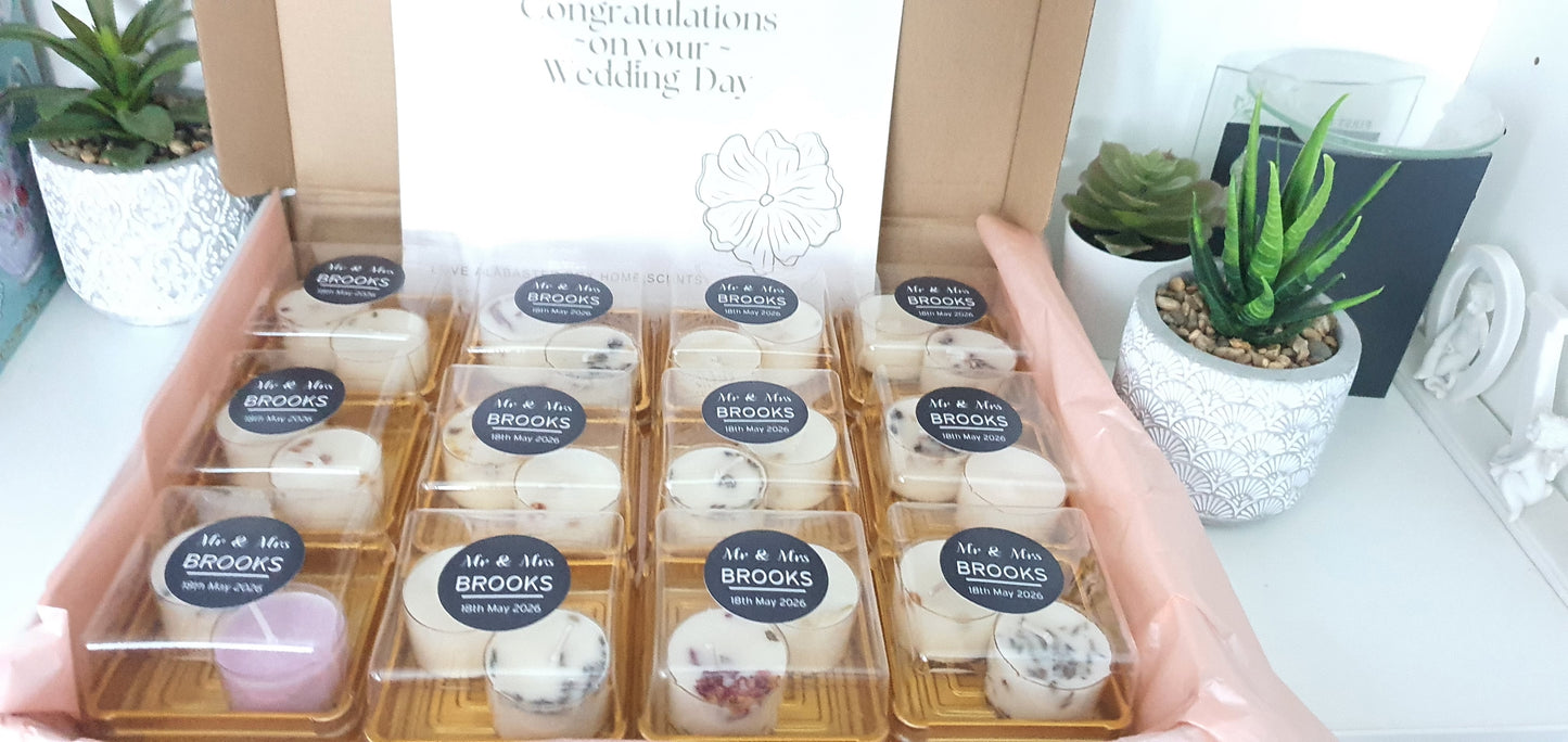 18 Personalised Wedding Candles Favours for Guests