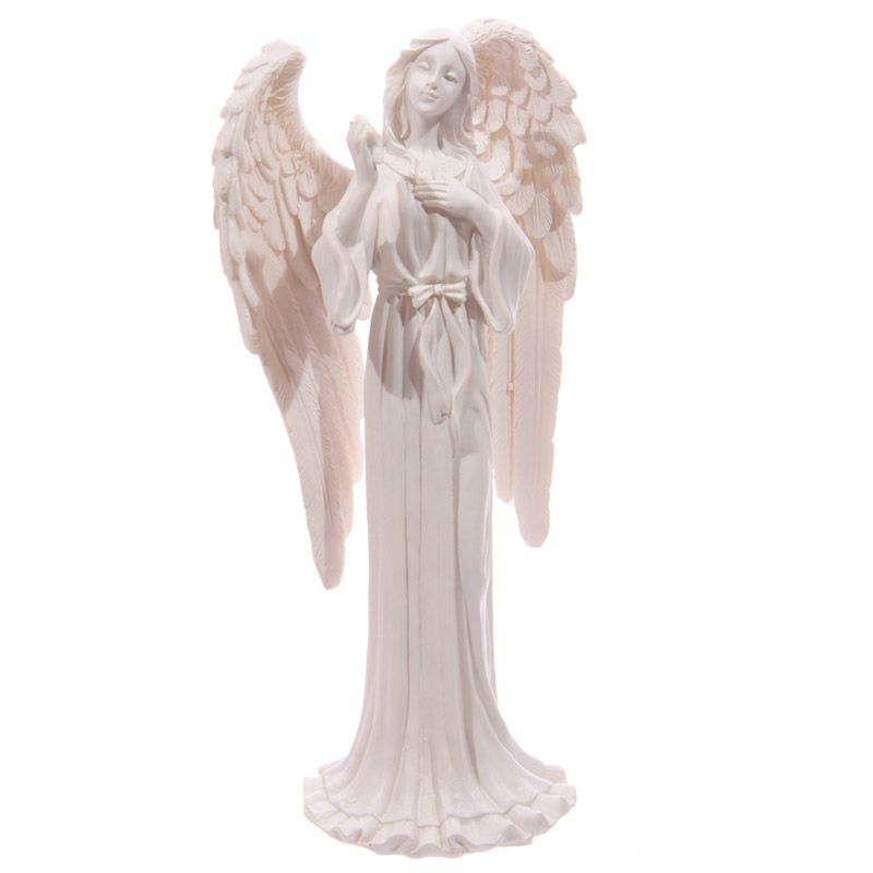 Elegant White Standing Angel Ornament