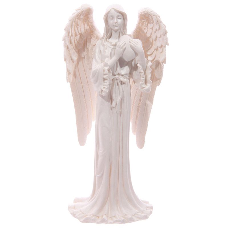 Elegant White Standing Angel Ornament
