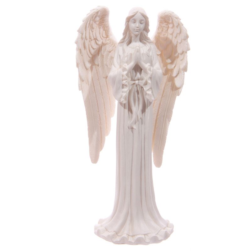 Elegant White Standing Angel Ornament
