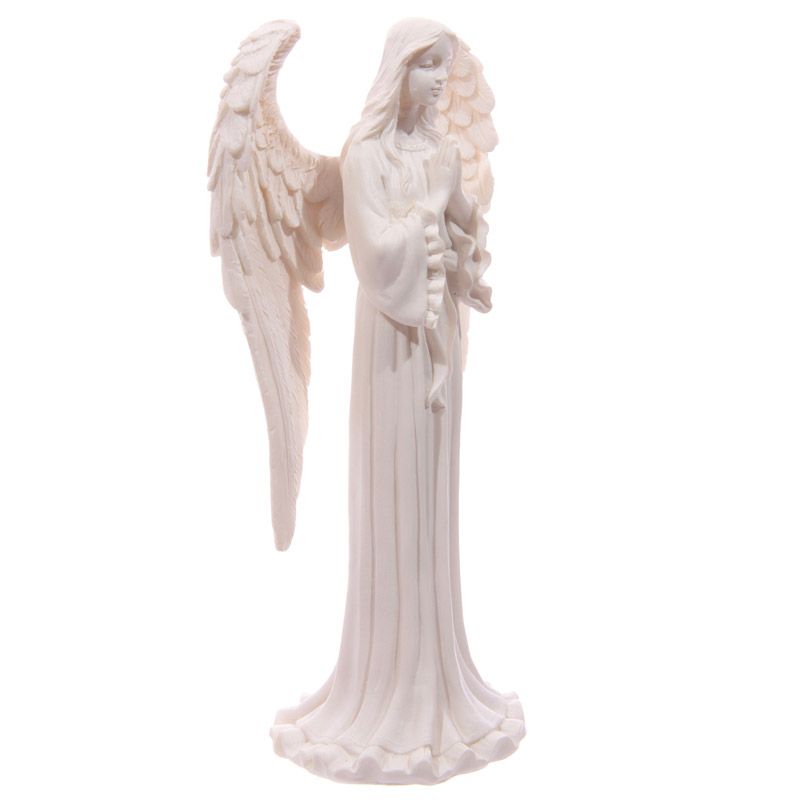 Elegant White Standing Angel Ornament