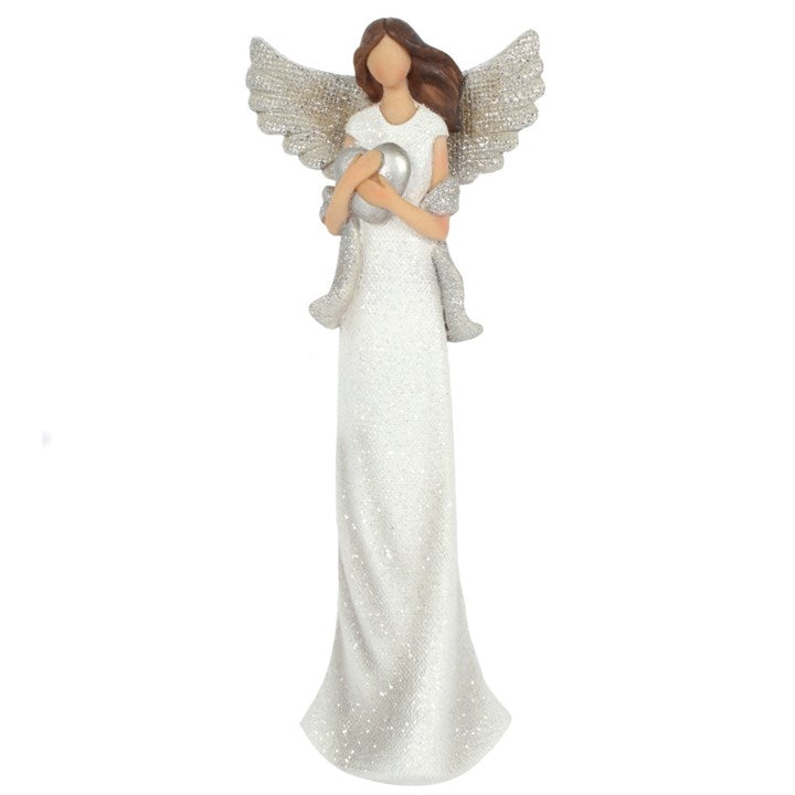 Medium Glitter Angel Ornament