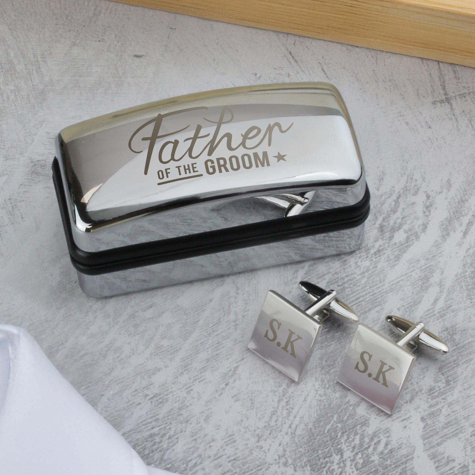 Engraved cufflinks