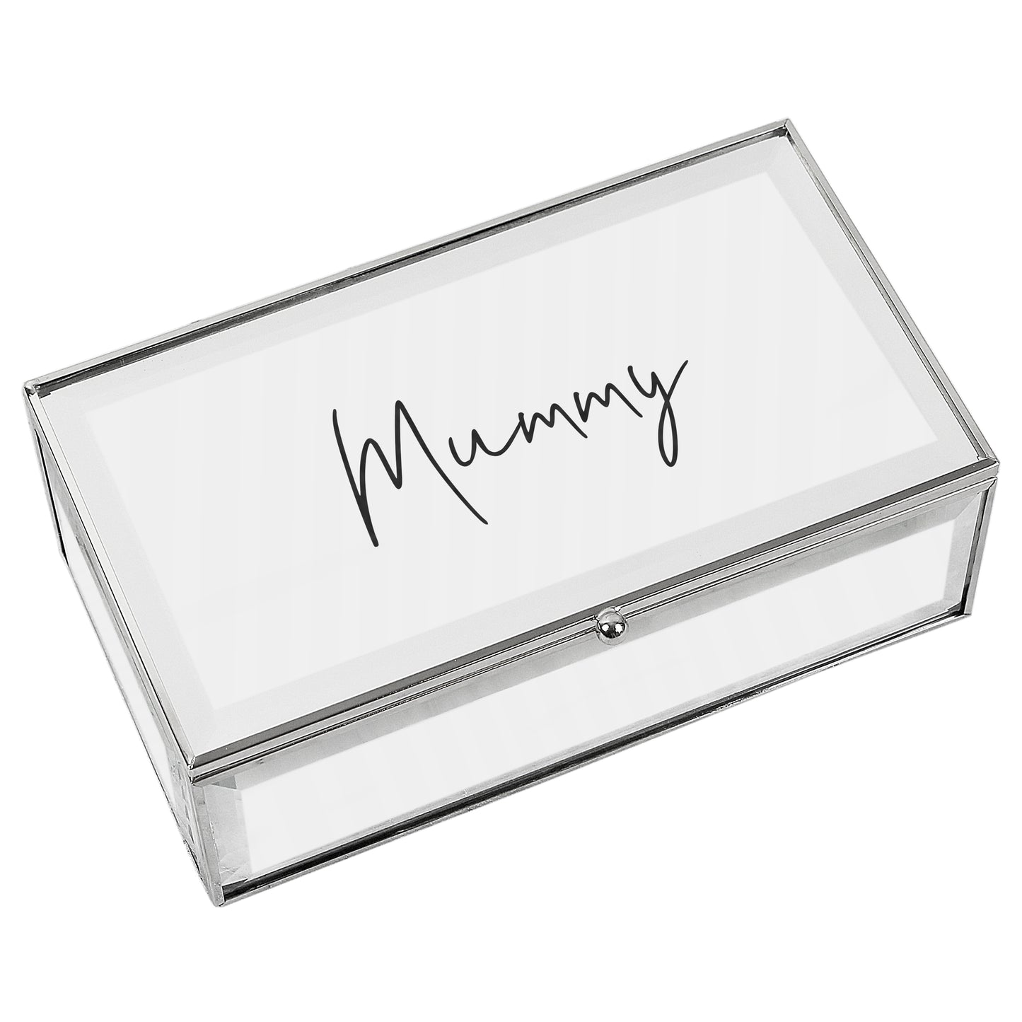 Personalised Sliver Jewellery Box, Name Only, Sliver Trinket Box