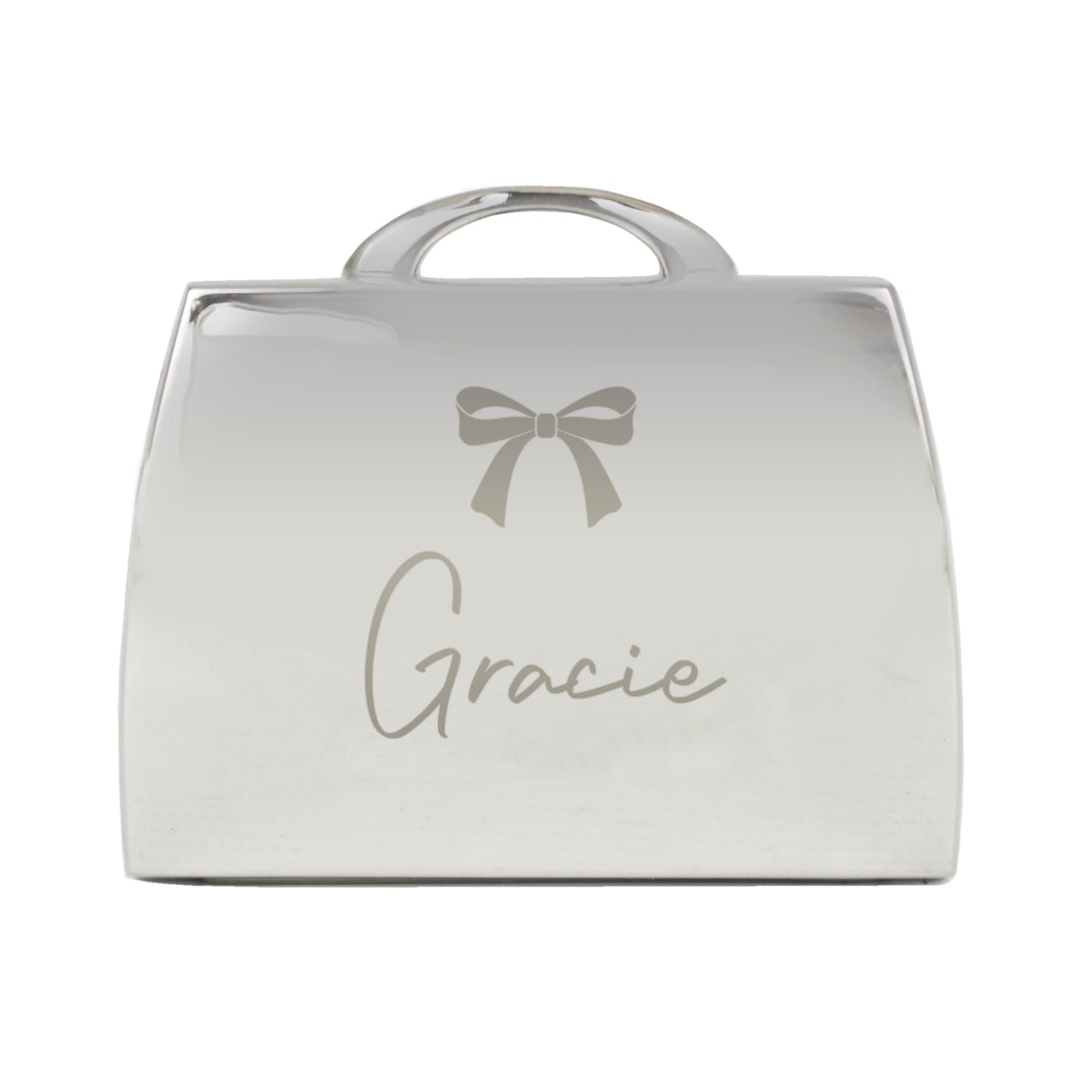 Personalised Bow Handbag Compact Mirror