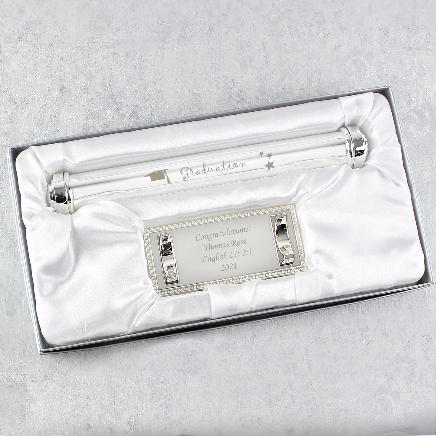 Graduation Silver Plated Certificate Holder