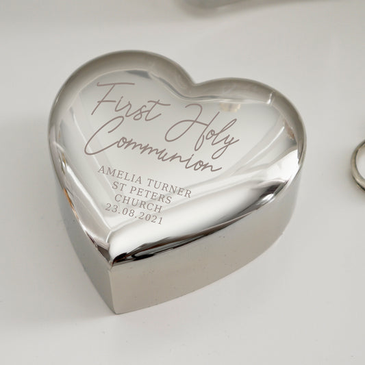 First Holy Communion Heart Trinket Box