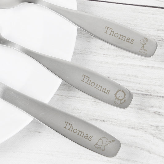 3 Piece Hessian Friends Cutlery Set