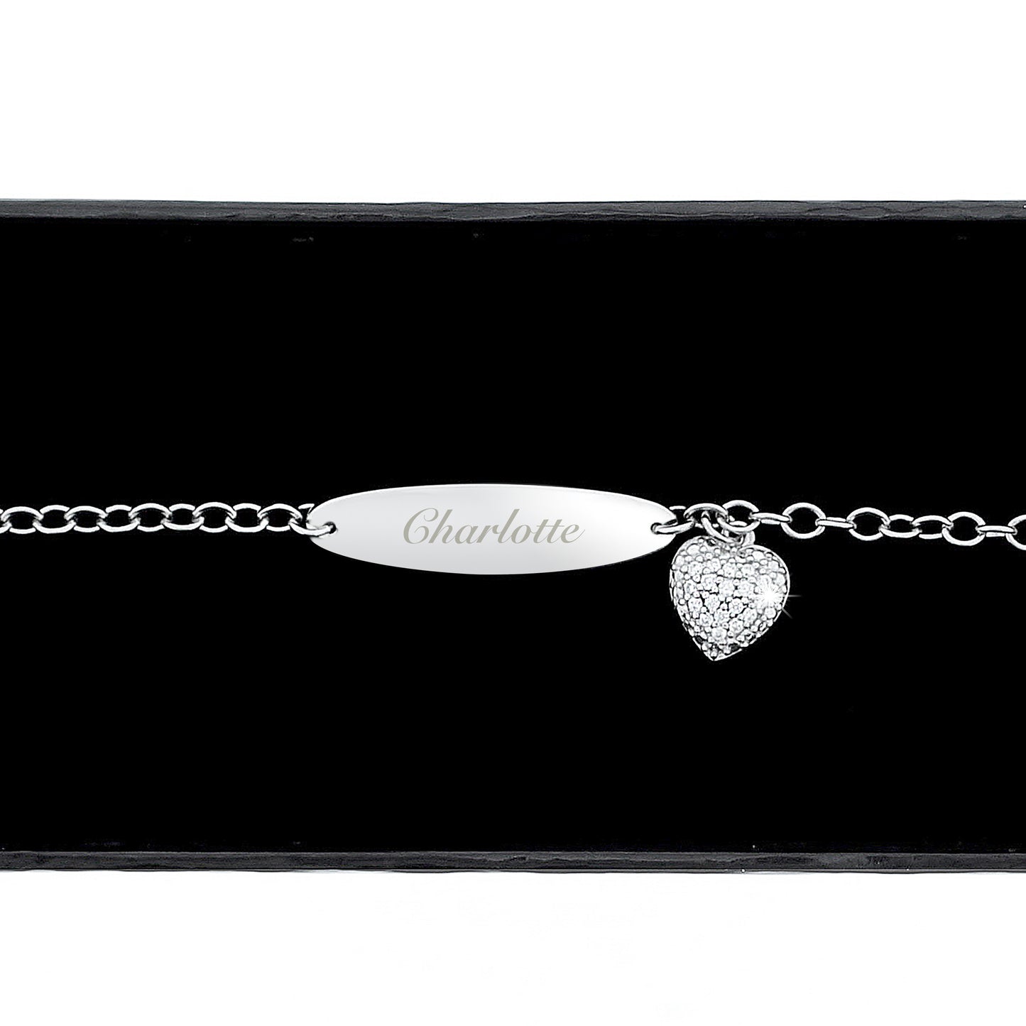 Children's Sterling Silver and Cubic Zirconia Bracelet