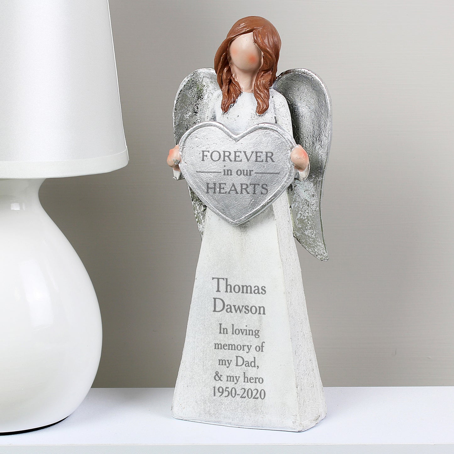 Forever In Our Hearts Memorial Angel Ornament