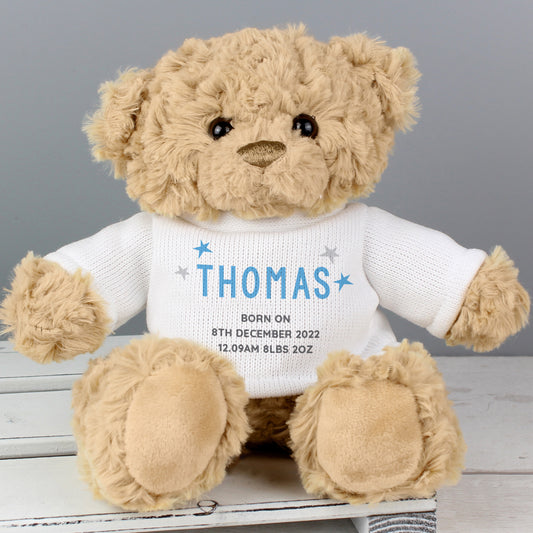 Blue Name & Message Teddy Bear
