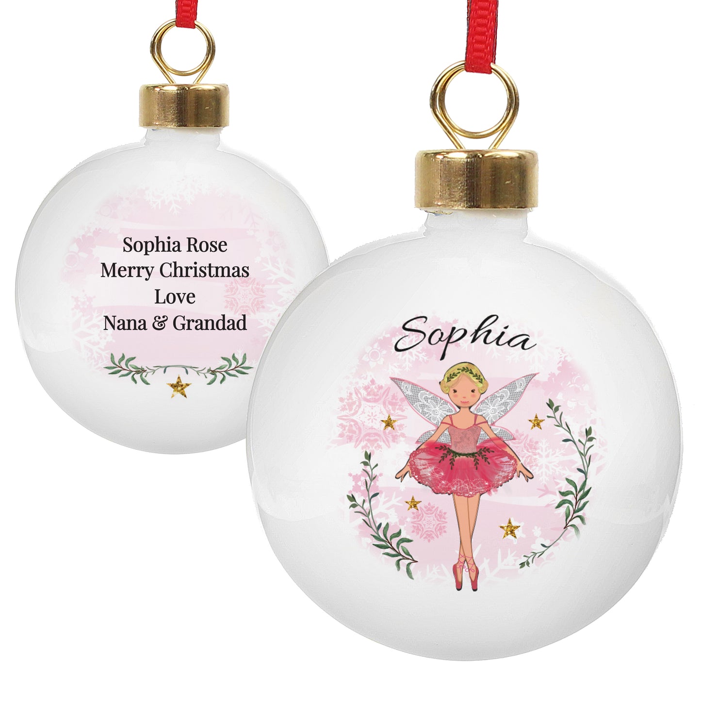 Cute sugar plum fairy bauble