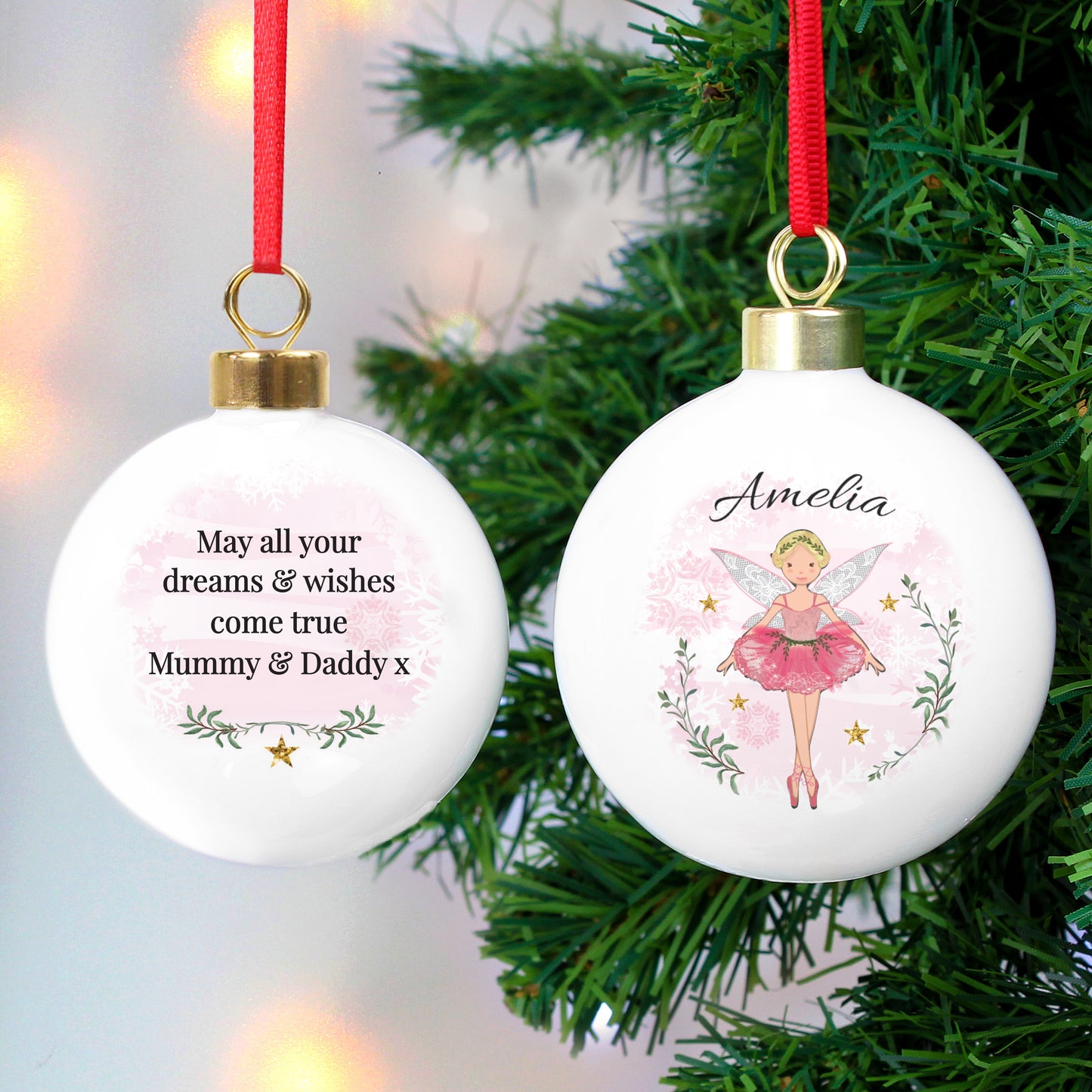 Cute sugar plum fairy bauble