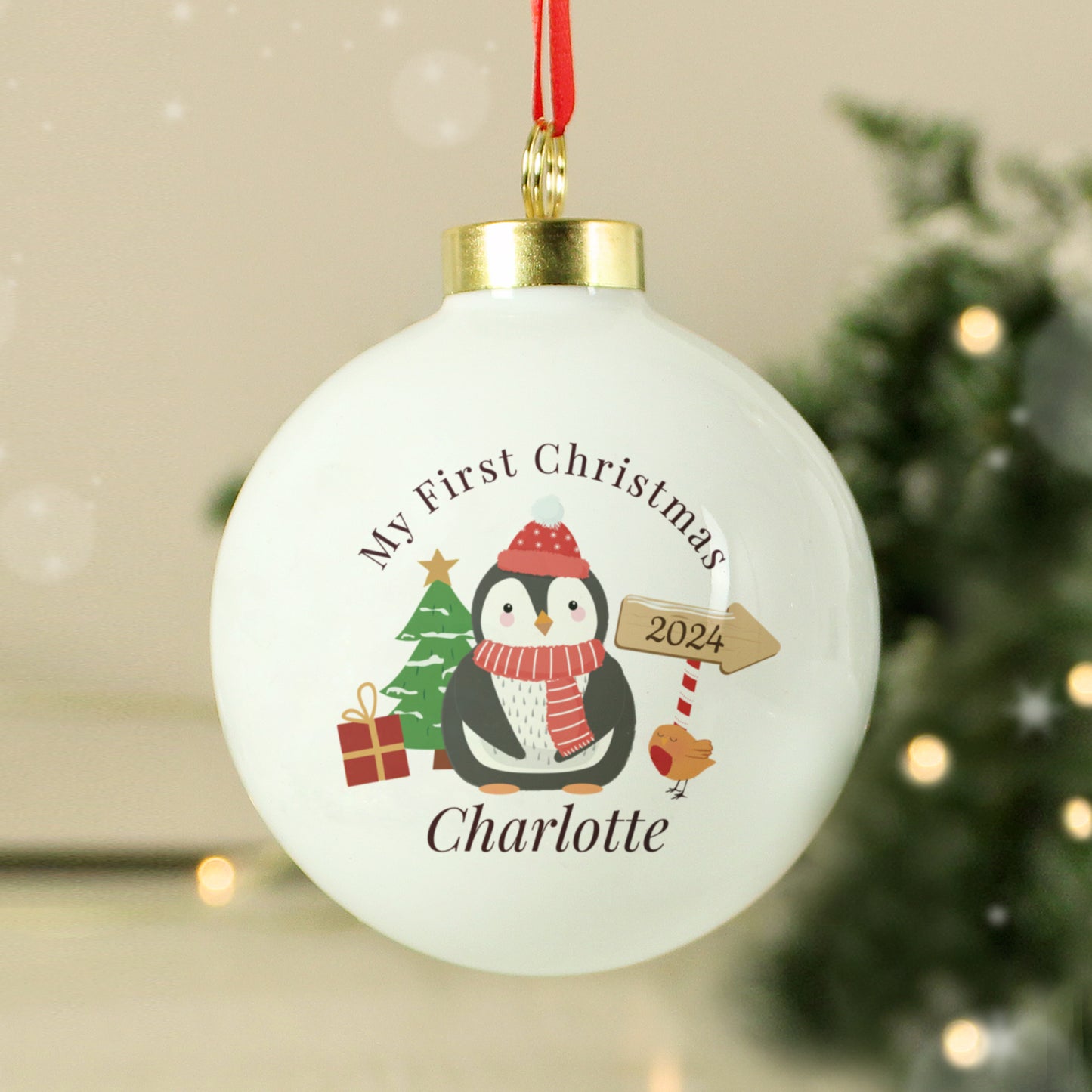 Personalised my 1st Christmas penguin