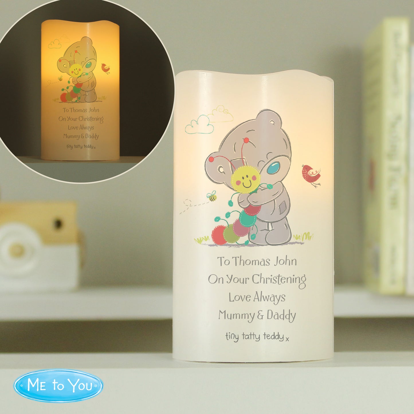Tiny Tatty Teddy Cuddle Bug Nightlight LED Candle
