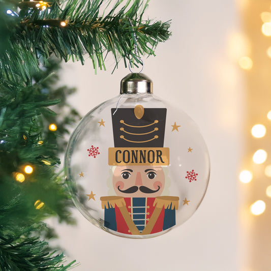 Christmas Glass Bauble - Nutcracker