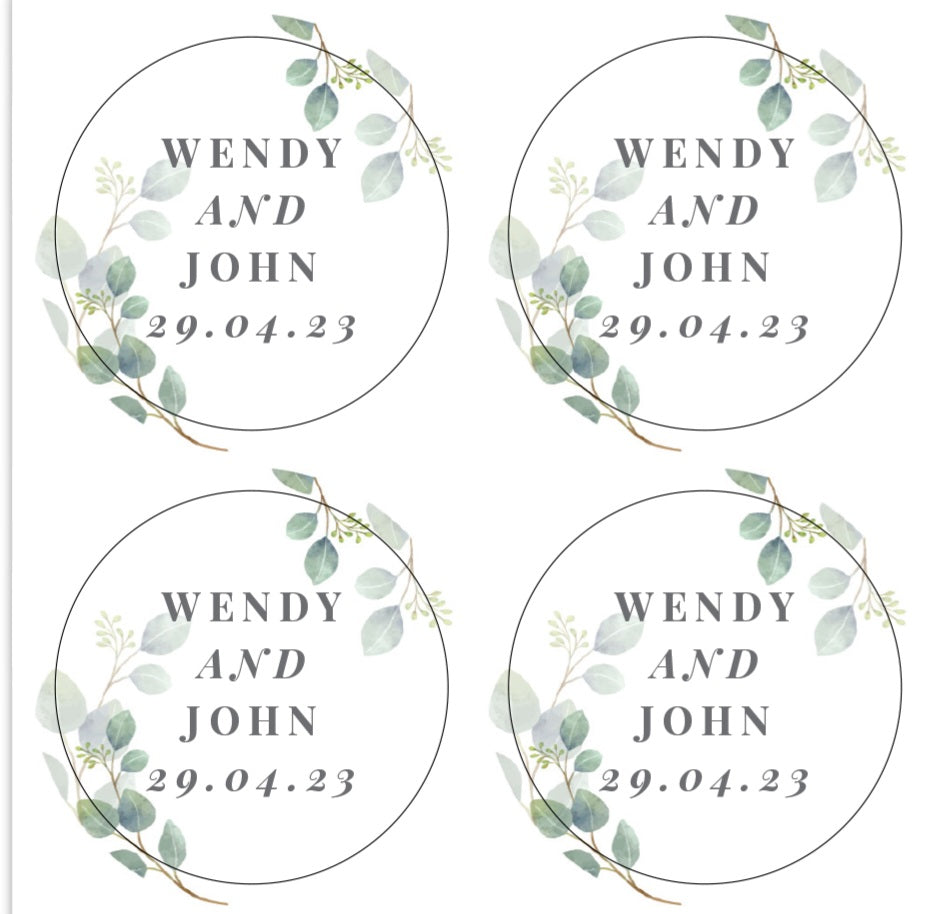 24 Personalised Wedding Candles Favours for Guests