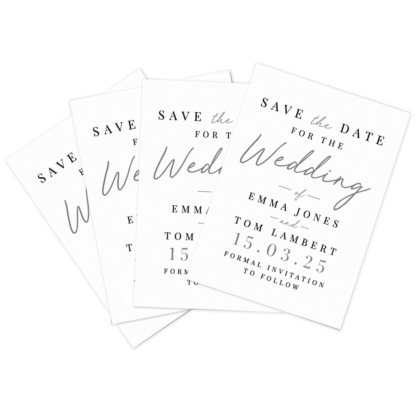 Personalised Wedding Save the Dates Wedding Invitations