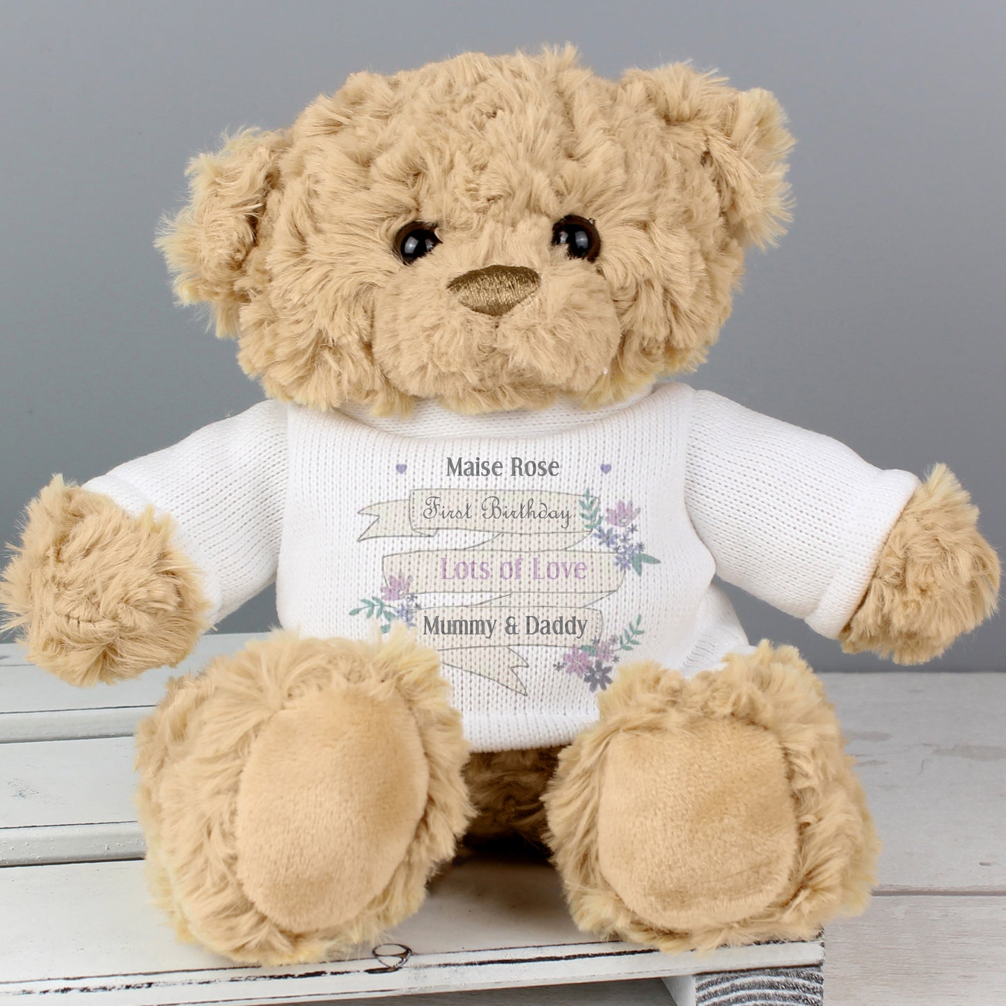 Garden Floral Bloom Message Teddy Bear