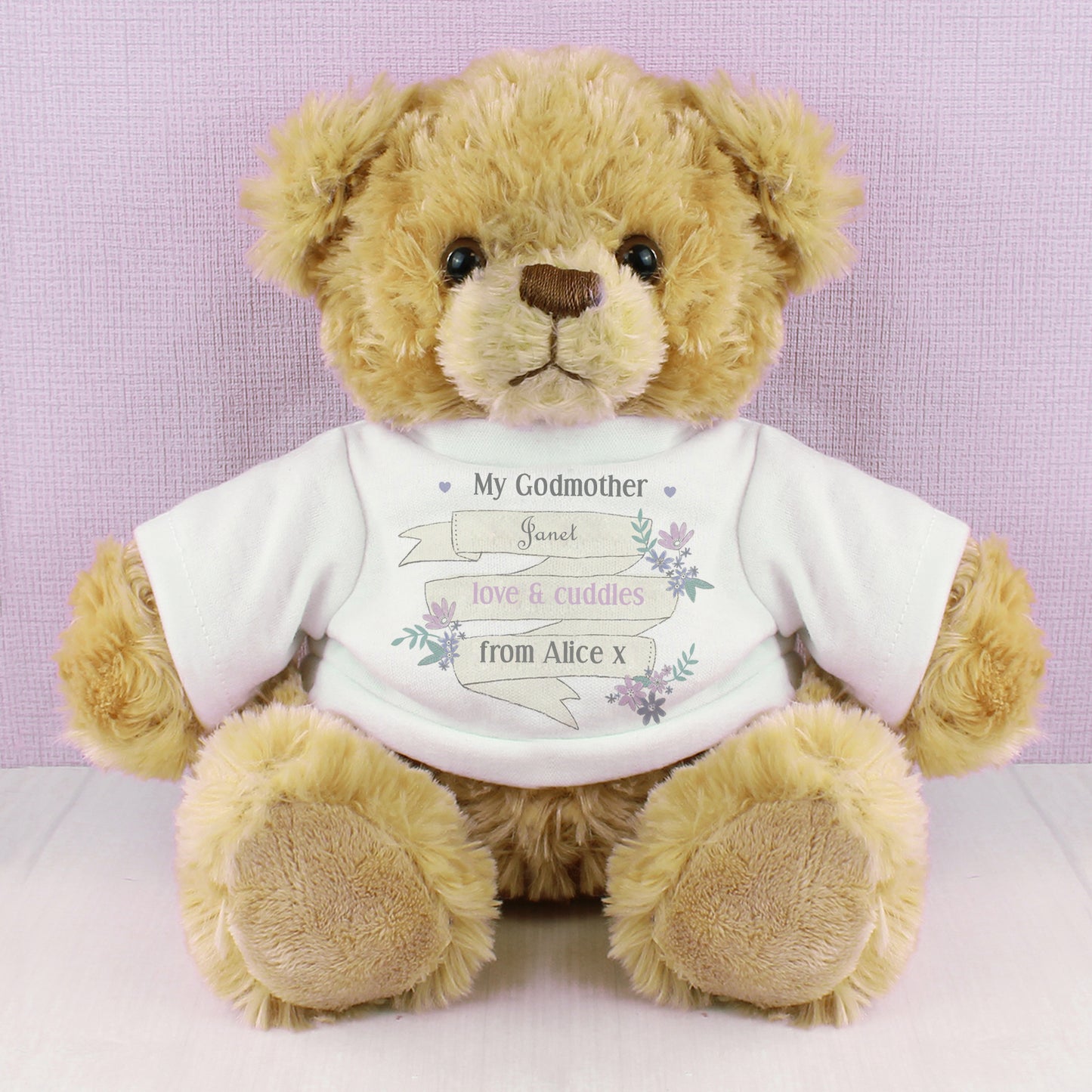 Garden Floral Bloom Message Teddy Bear