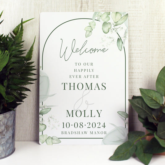 Personalised Wedding Botanical Decorative Sign