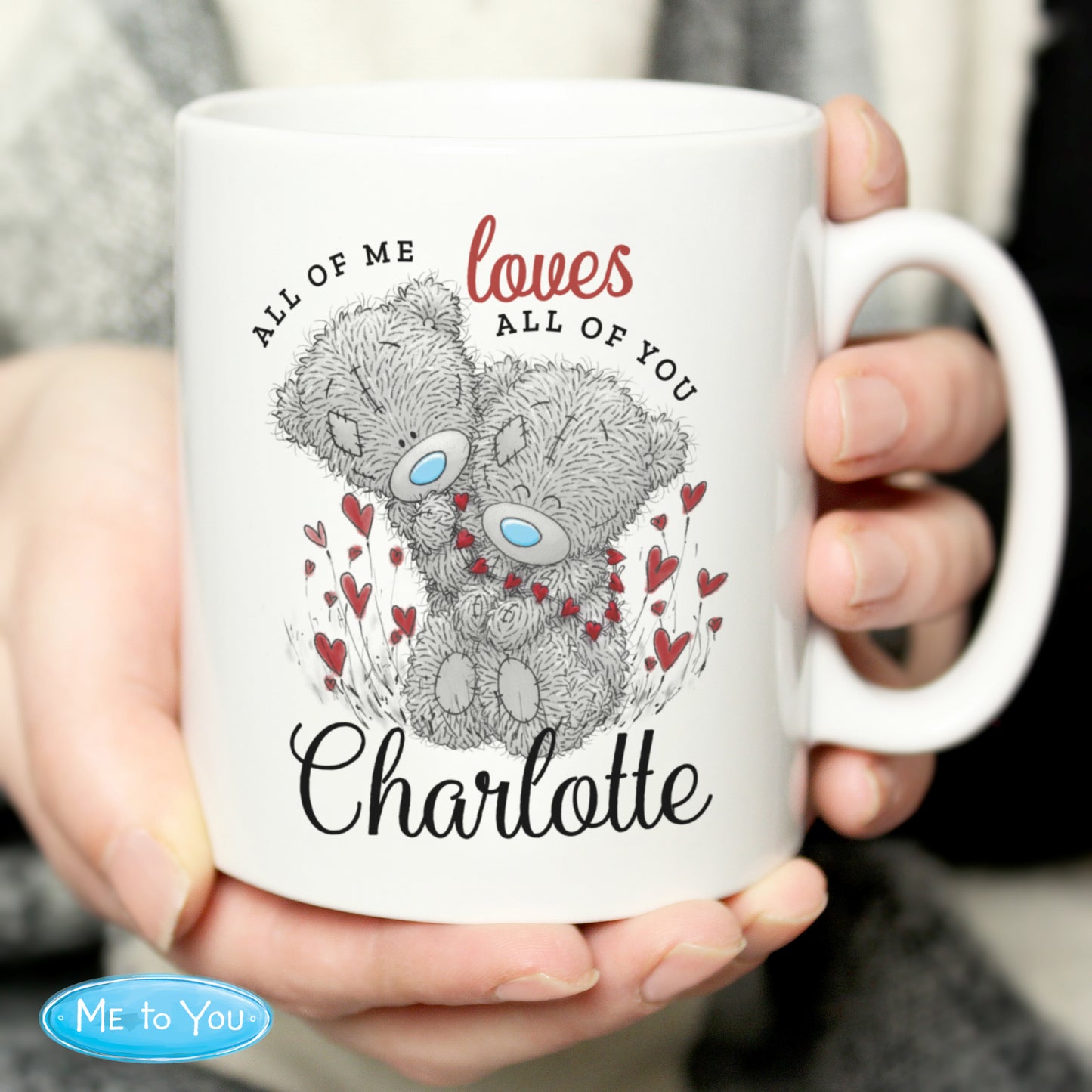 Personalised Me to You Red Hearts Mug