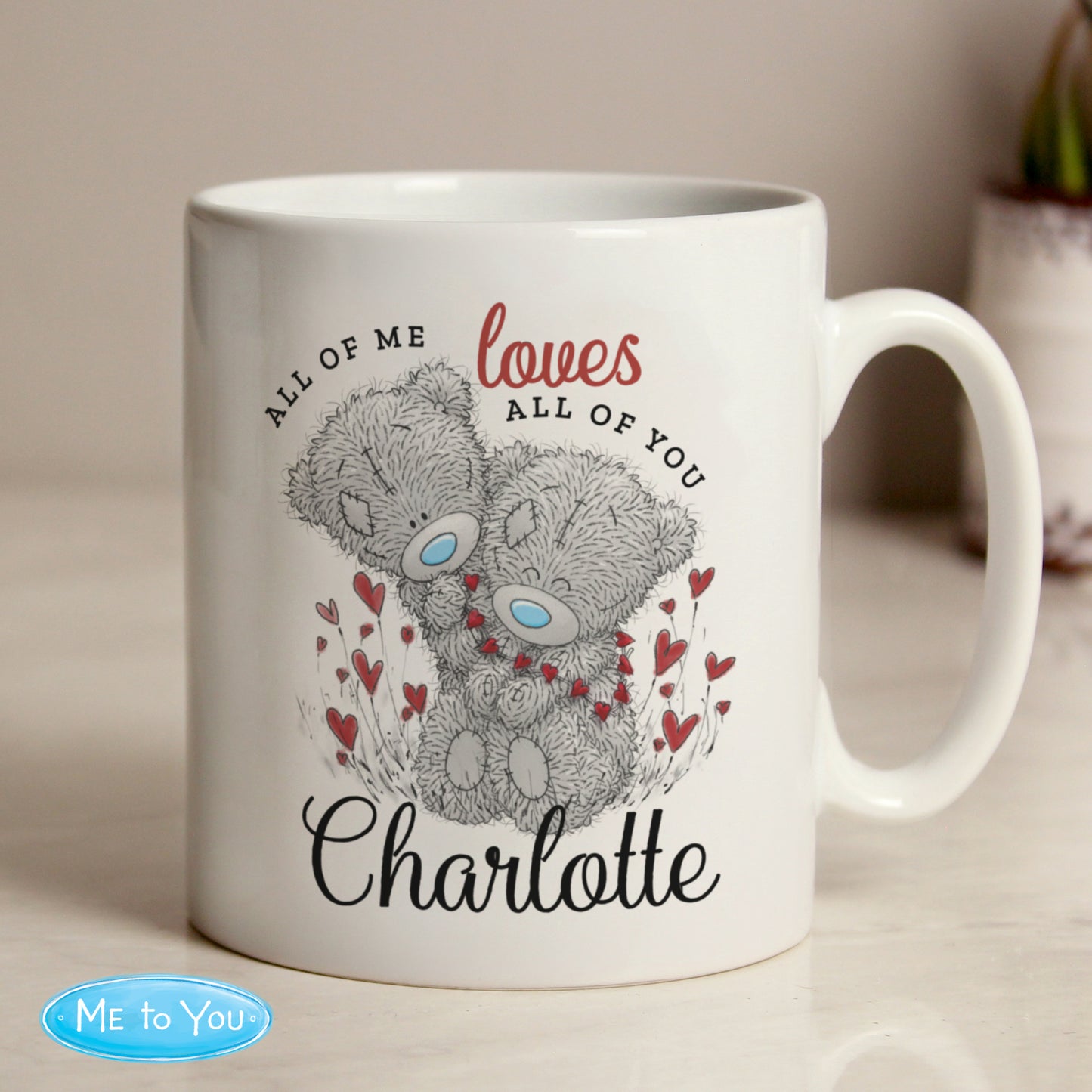 Personalised Me to You Red Hearts Mug