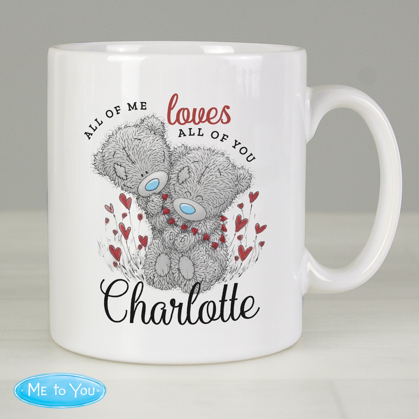 Personalised Me to You Red Hearts Mug