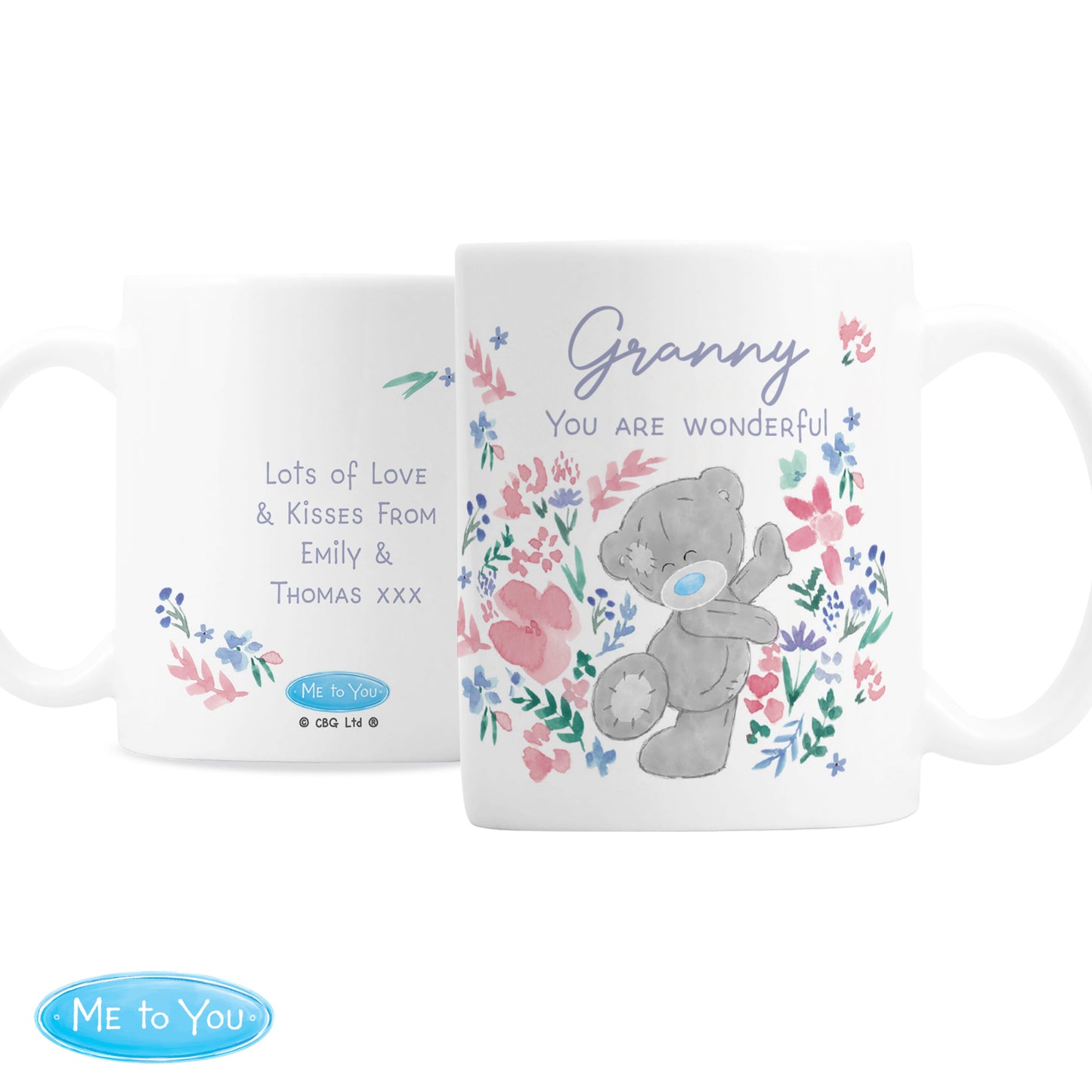 Personalised Me To You Pastel Floral Mug