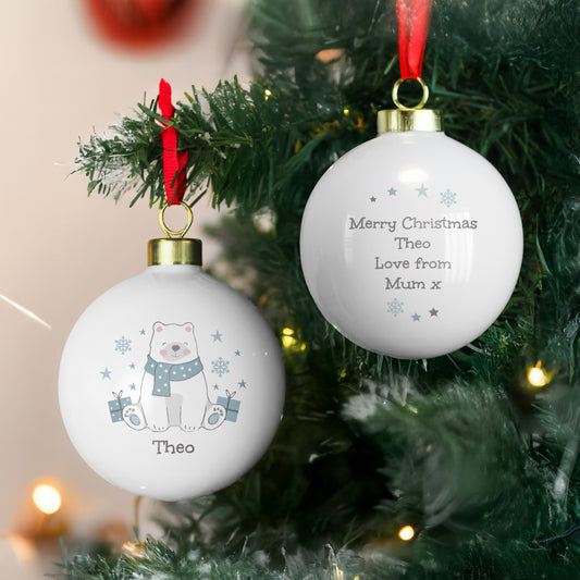 Children's Christmas Bauble  -  Polar Bear