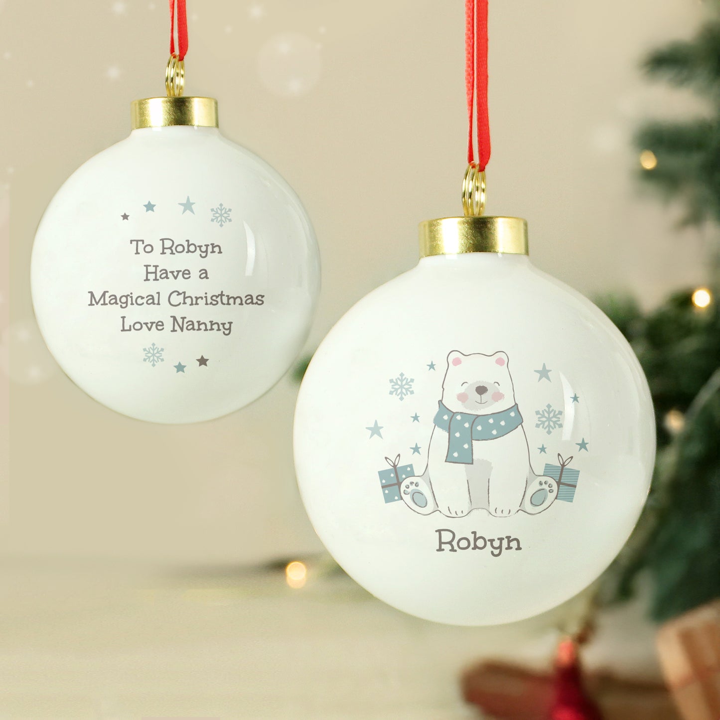 Children's Christmas Bauble  -  Polar Bear