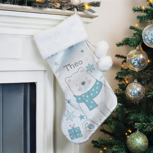 Children's Christmas Stocking - Winter Polar Bear