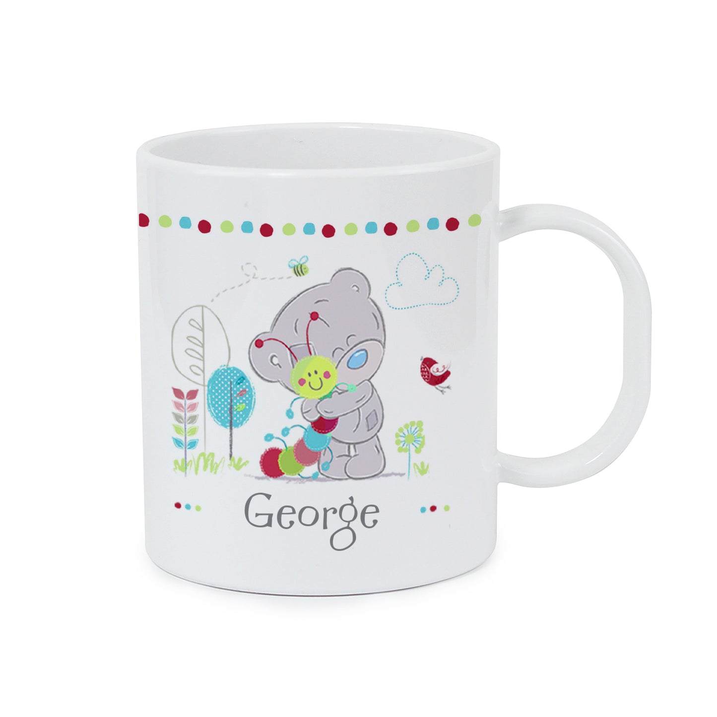 Personalised Tiny Tatty Teddy Cuddle Bug Plastic Mug - BPA Free