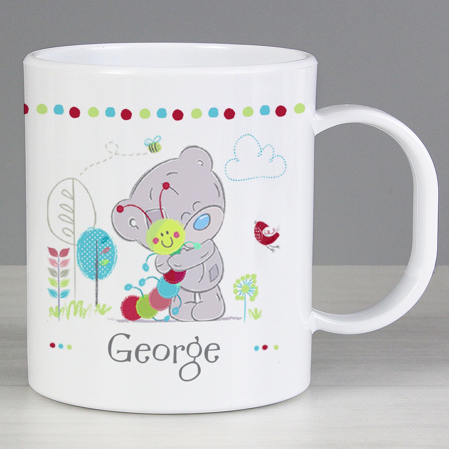 Personalised Tiny Tatty Teddy Cuddle Bug Plastic Mug - BPA Free