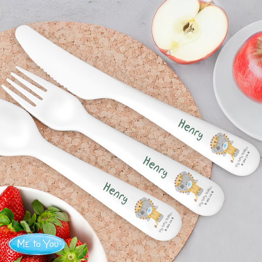Teddy Jungle Animals Plastic 3 Piece Cutlery Set
