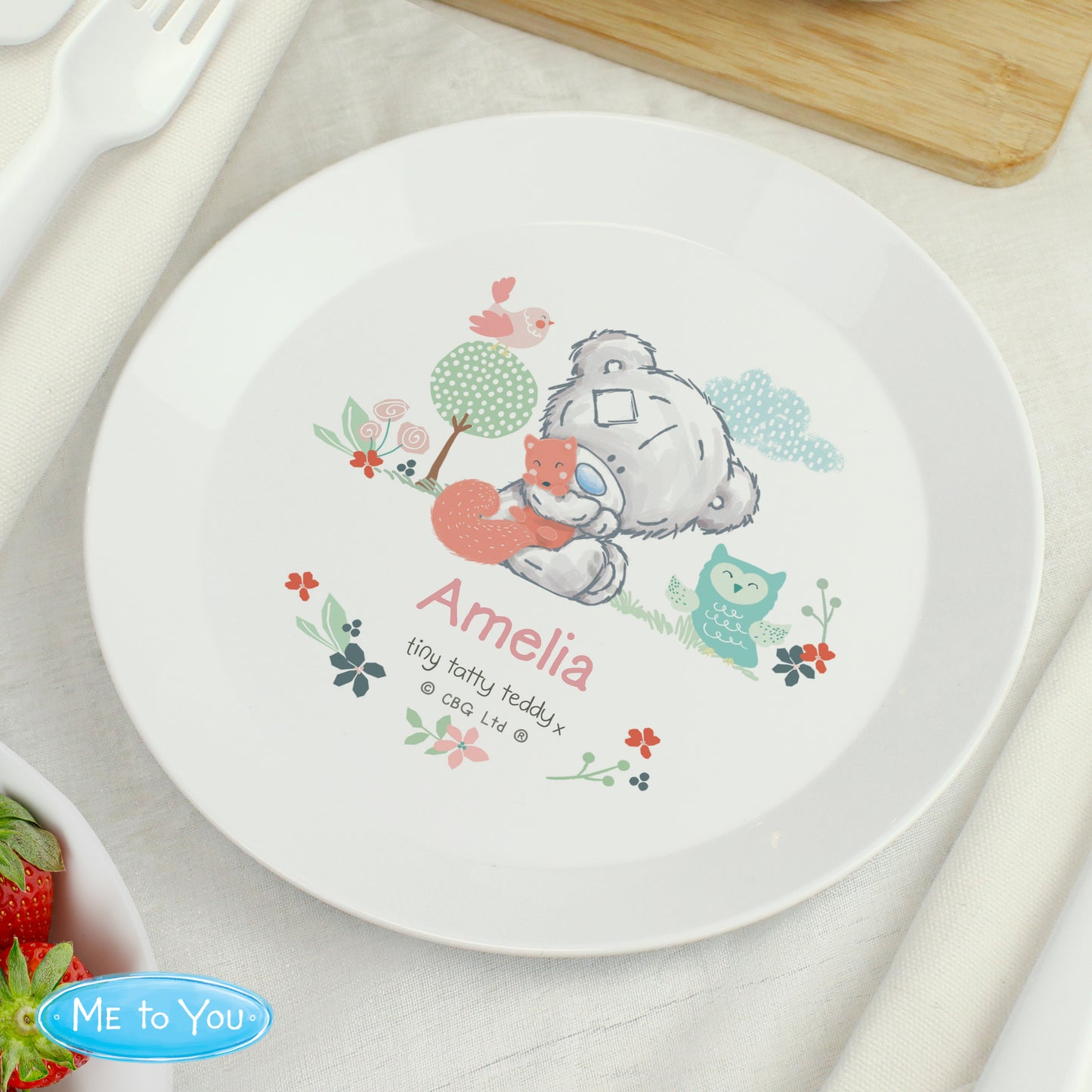 Woodland Dinner/Breakfast Set - 3PC/6PC - Pink