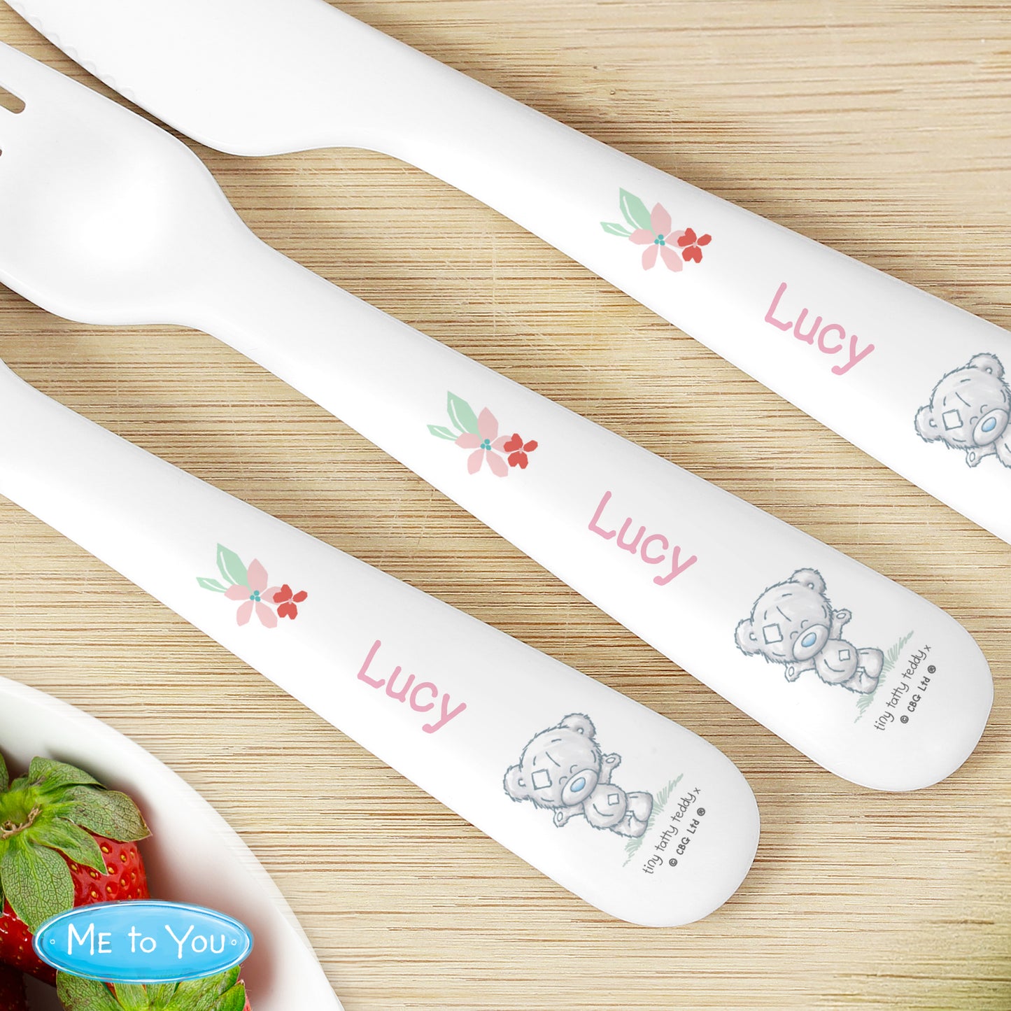 Tiny Tatty Teddy Woodland Animal 3 Piece Cutlery Set