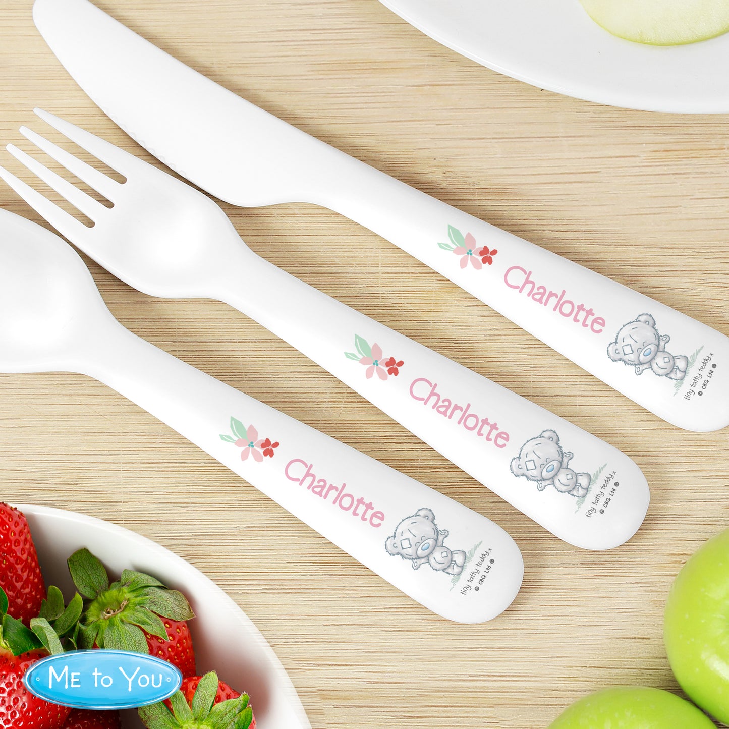 Tiny Tatty Teddy Woodland Animal 3 Piece Cutlery Set