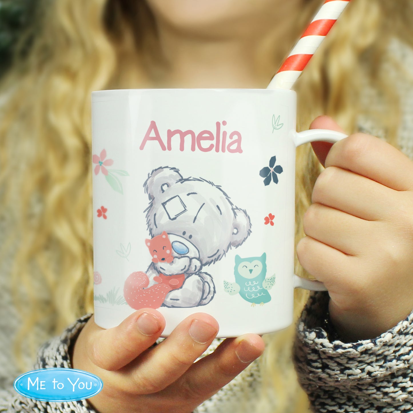 Tiny Tatty Teddy Woodland Animal Plastic Mug