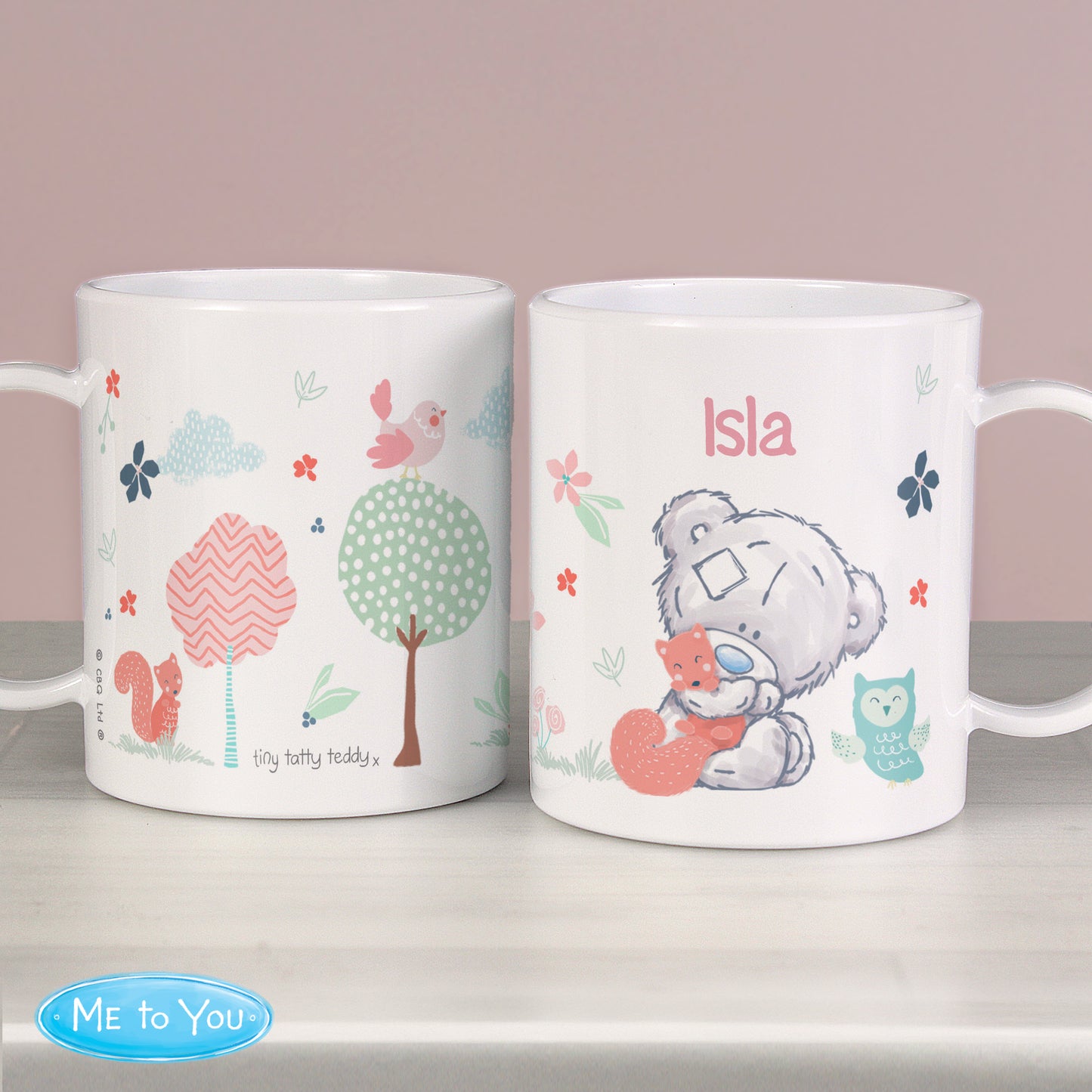 Woodland Dinner/Breakfast Set - 3PC/6PC - Pink