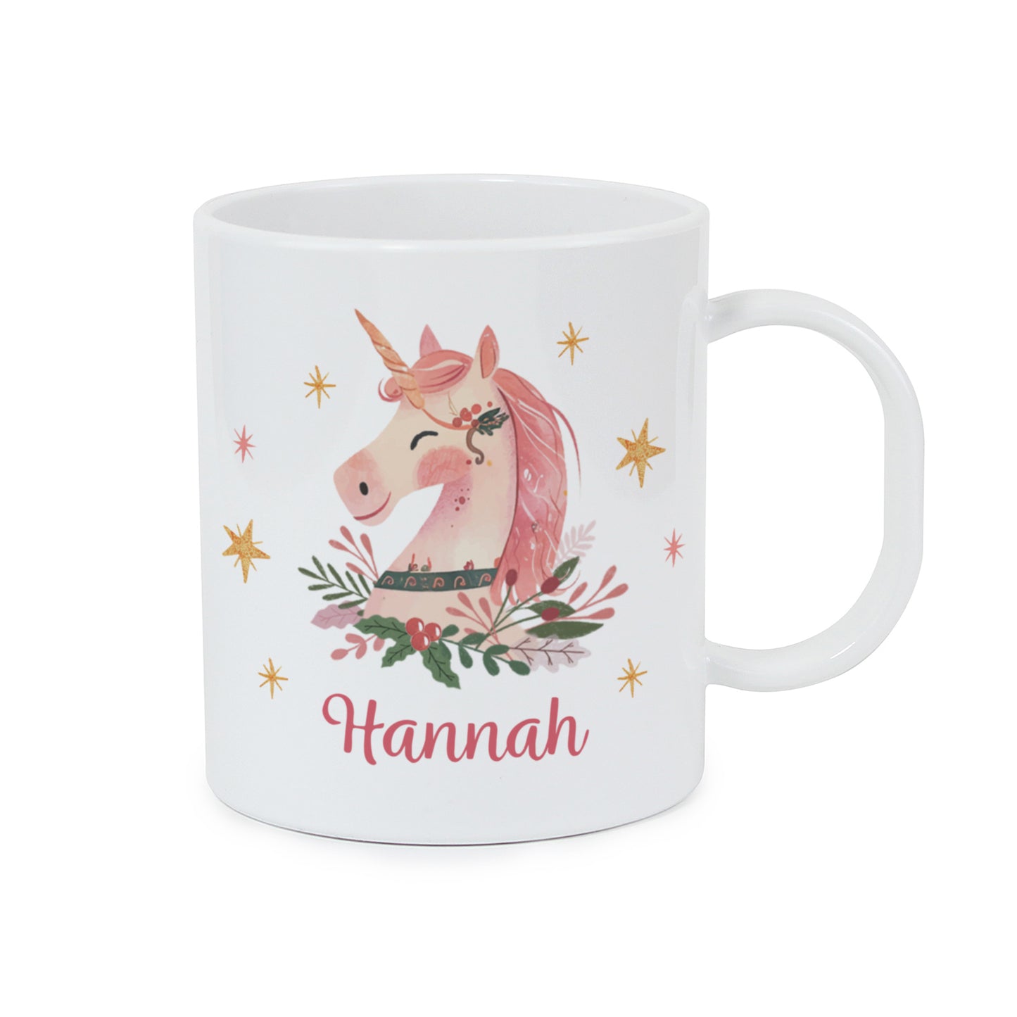 Girls Unicorn Personalised Mug,  BPA Free,  11oz Capacity, 11.7cm